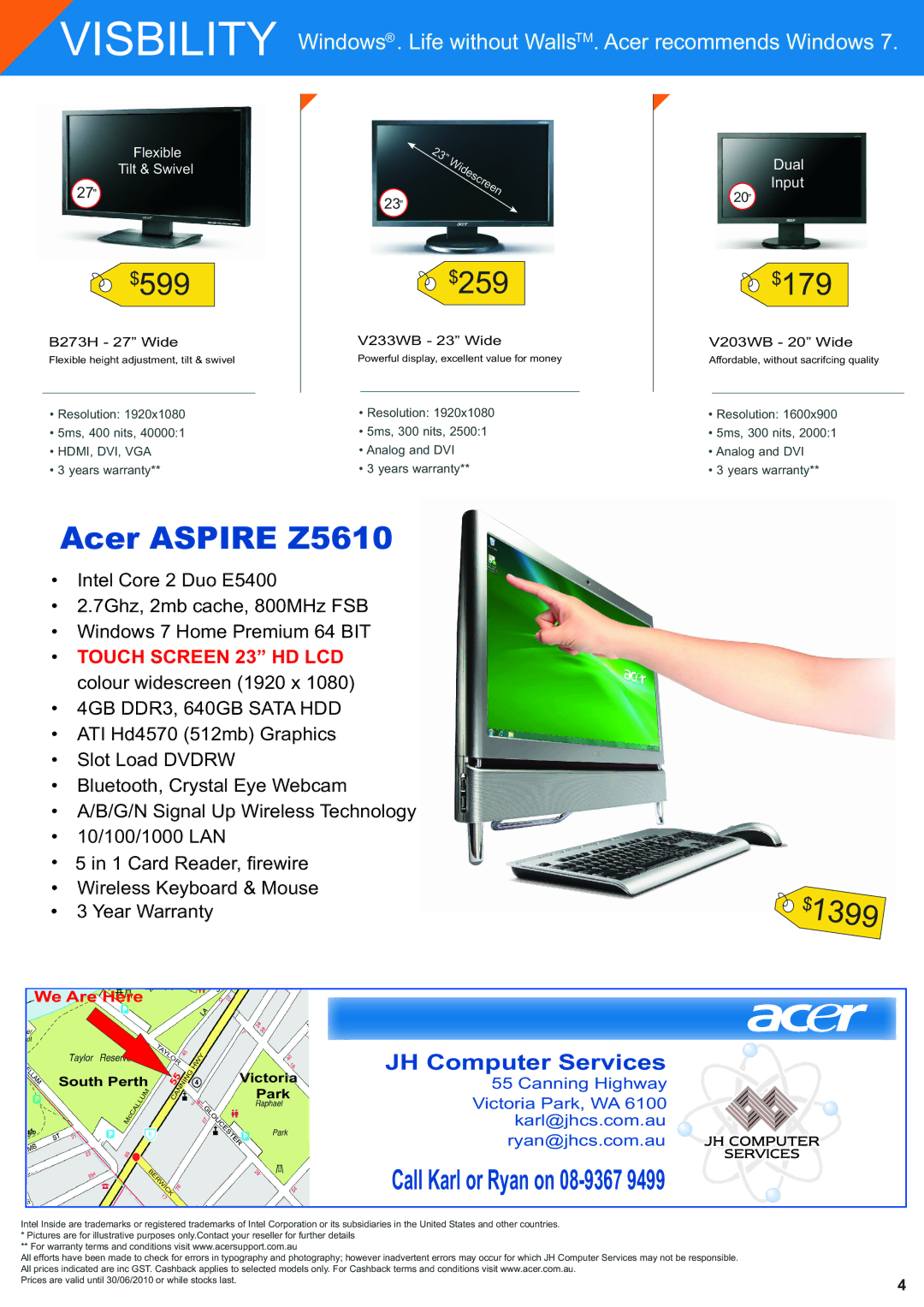 Acer 8471 manual $1399, $599 