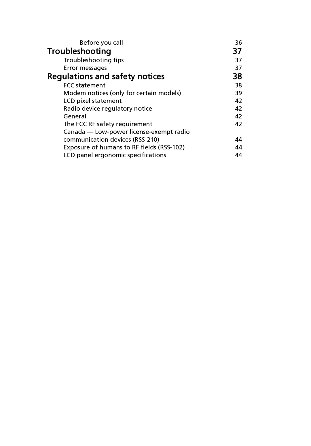 Acer 8471G manual Troubleshooting 