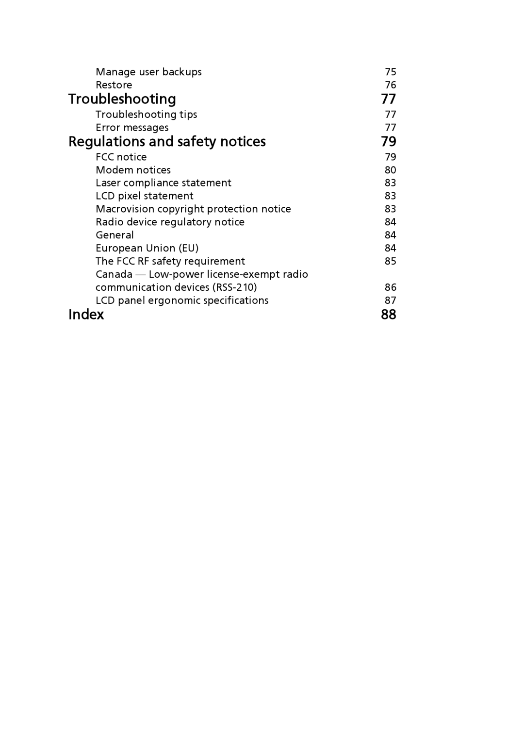 Acer 8920 Series, LE1 manual Troubleshooting 