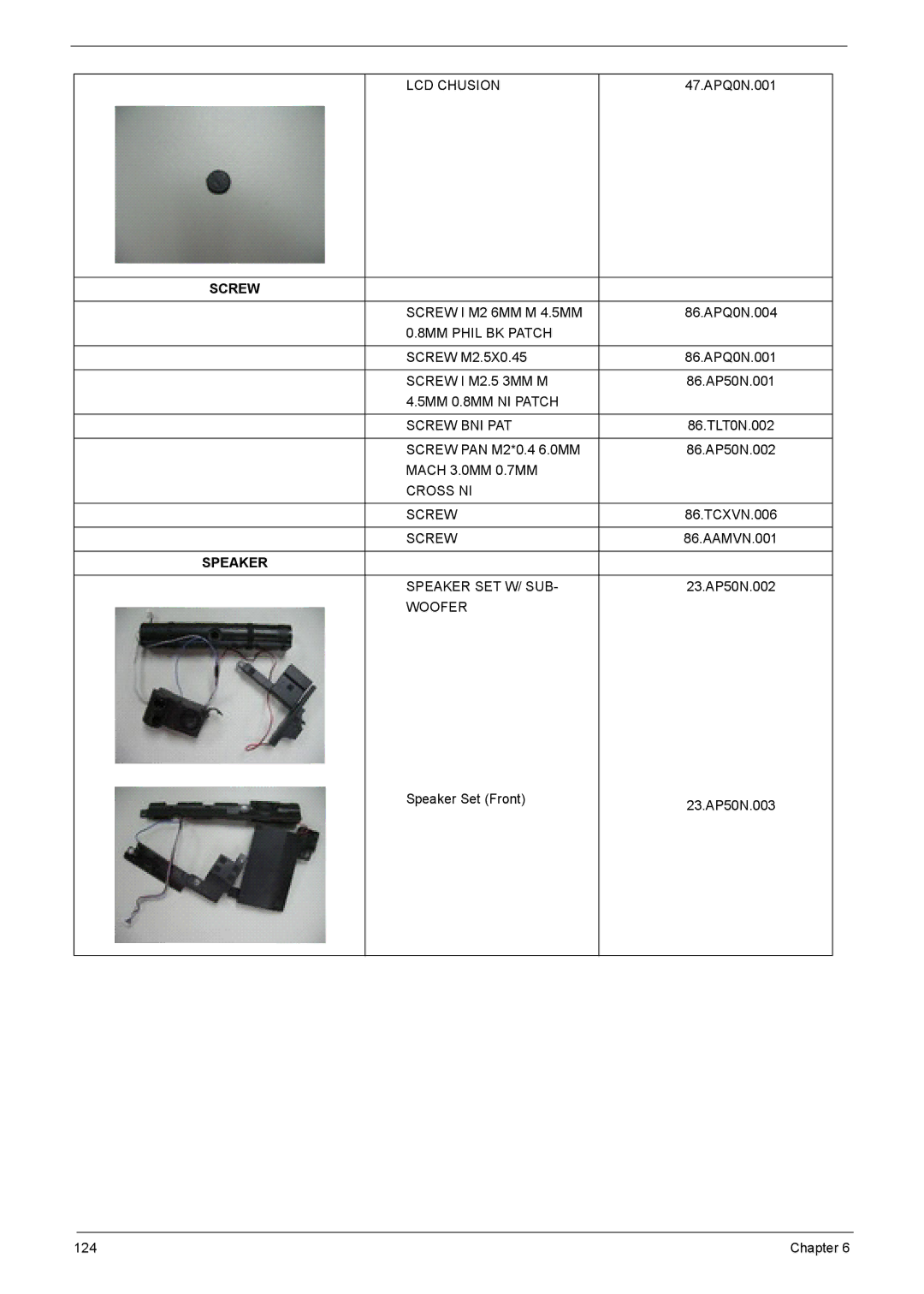 Acer 8920 manual Speaker 