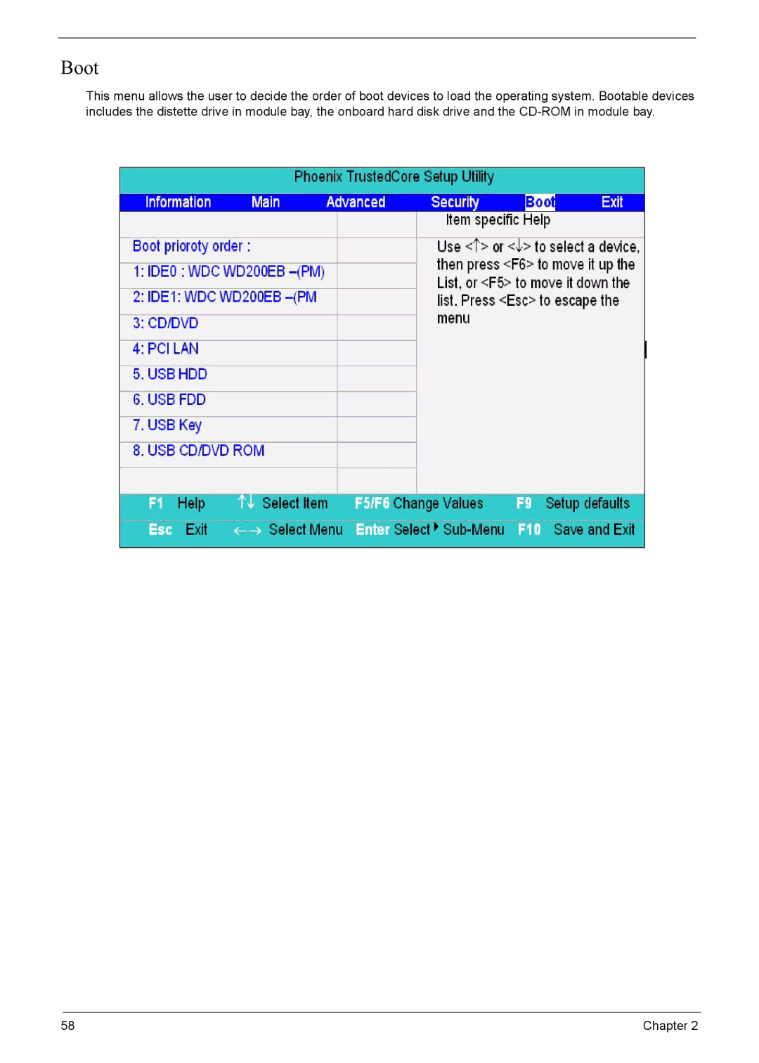 Acer 8920 manual Boot 