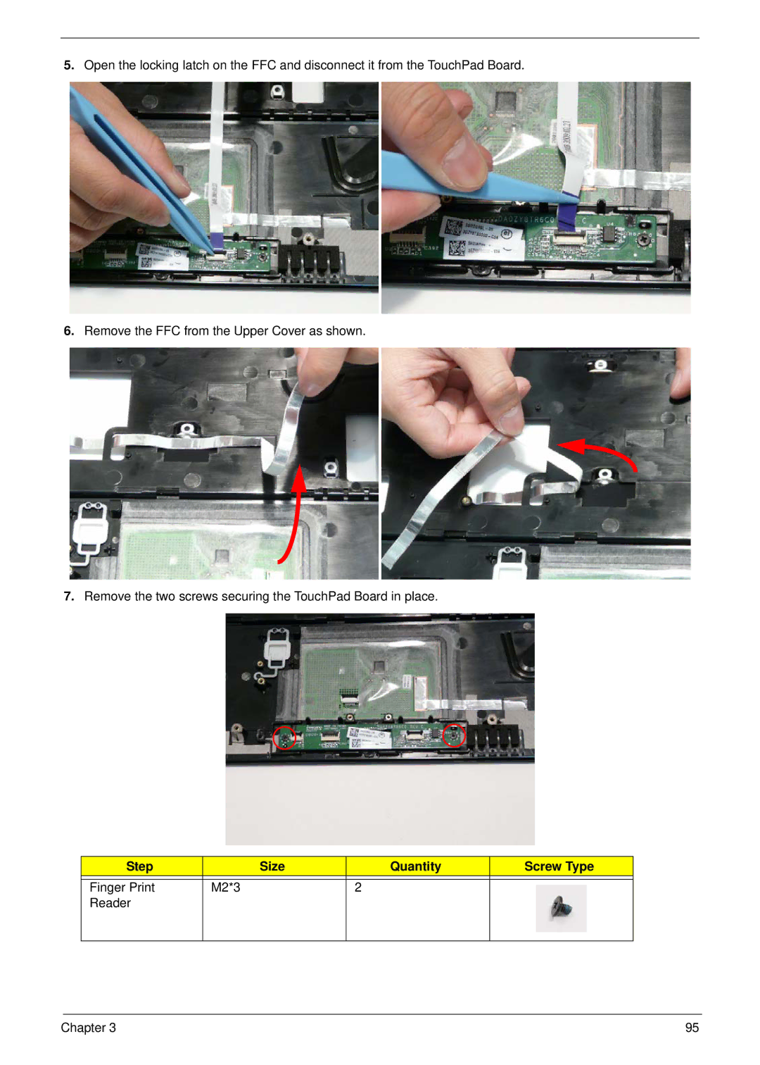 Acer 8935G manual Finger Print M2*3 Reader Chapter 