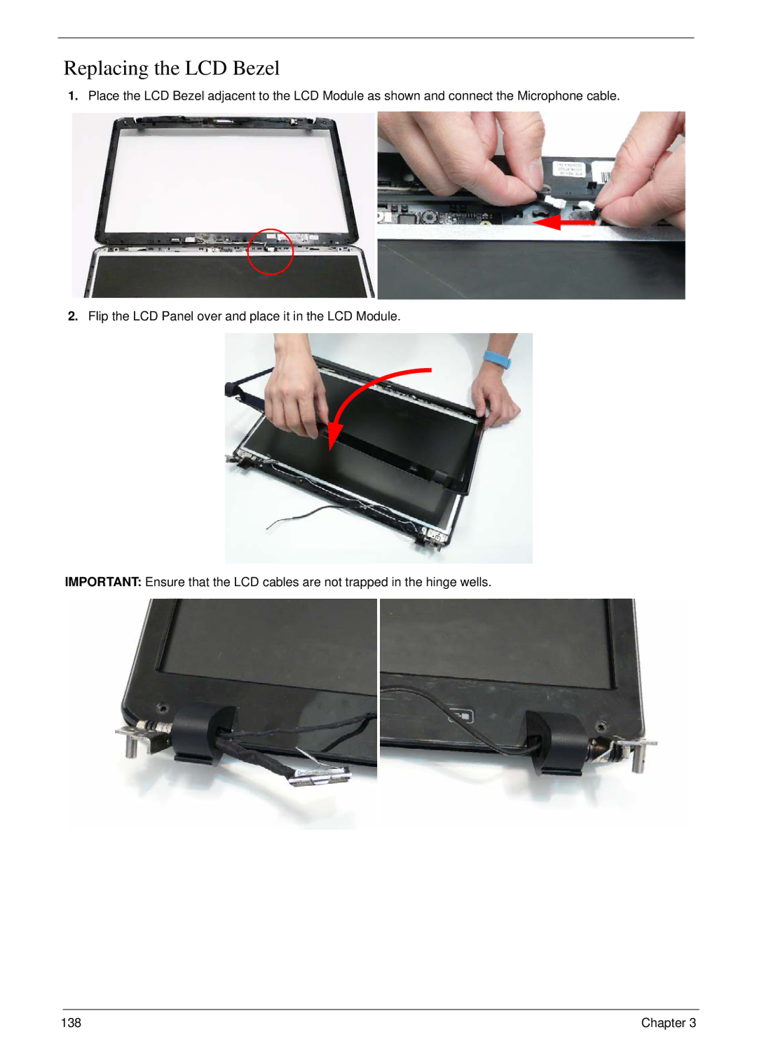 Acer 8935G manual Replacing the LCD Bezel 