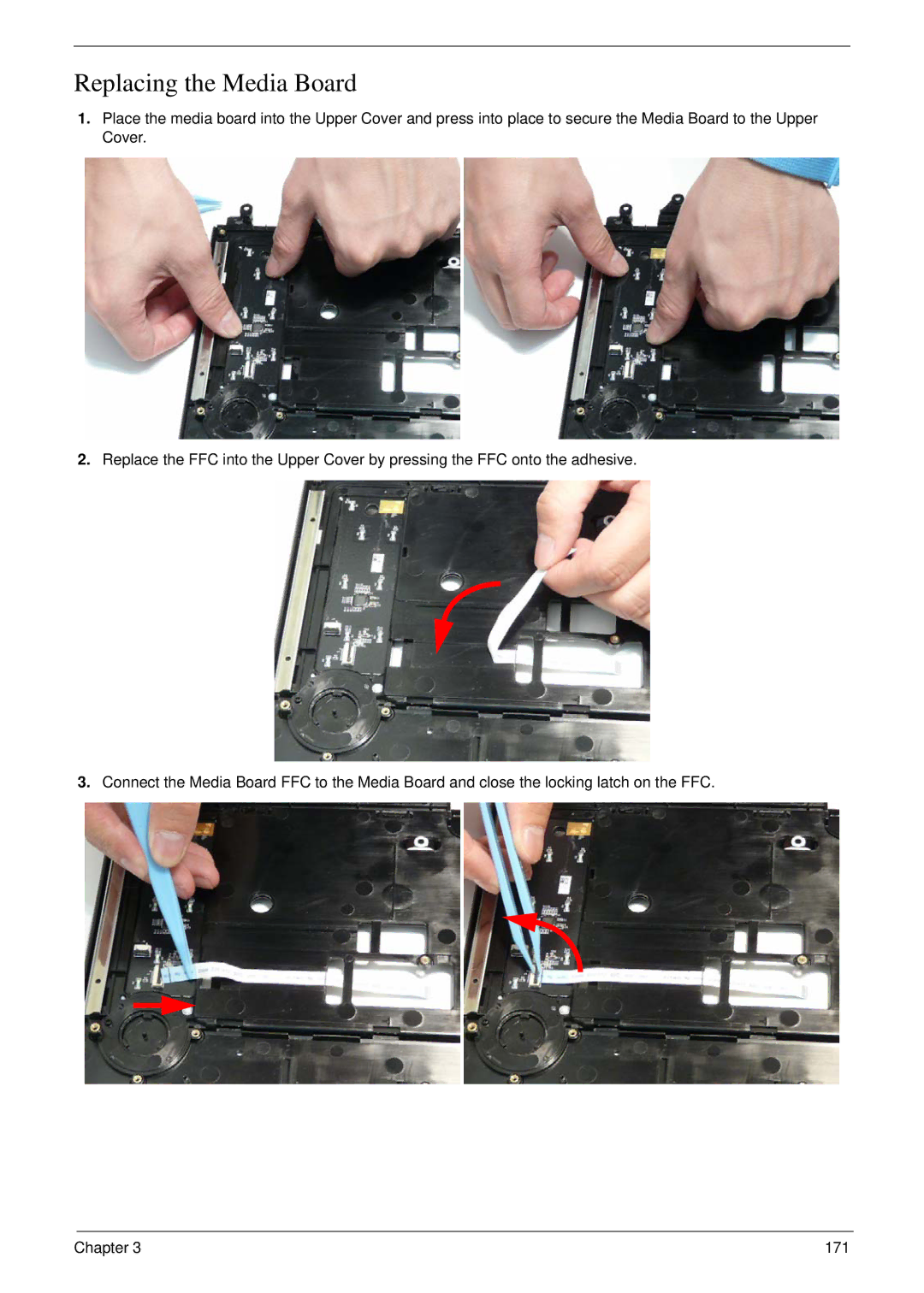 Acer 8935G manual Replacing the Media Board 