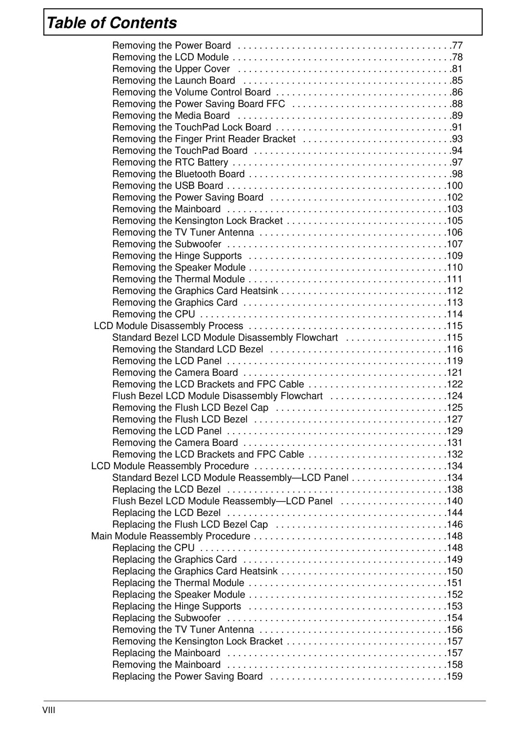 Acer 8935G manual Table of Contents 