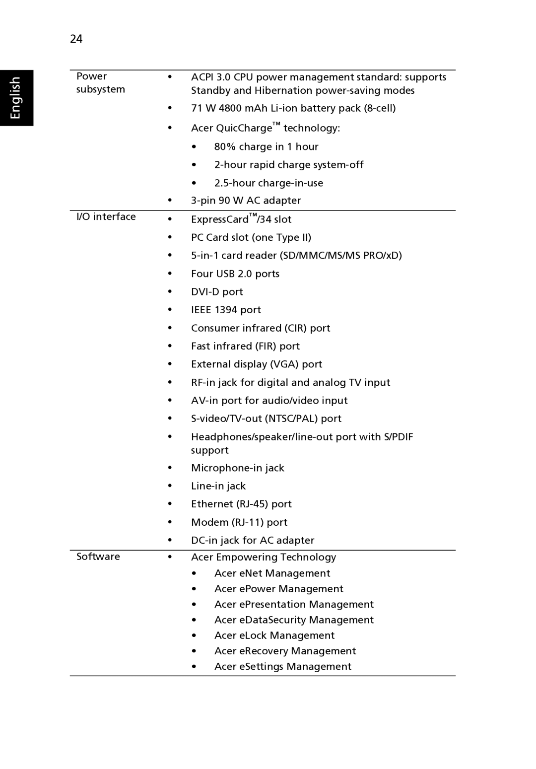 Acer 9120 manual English 