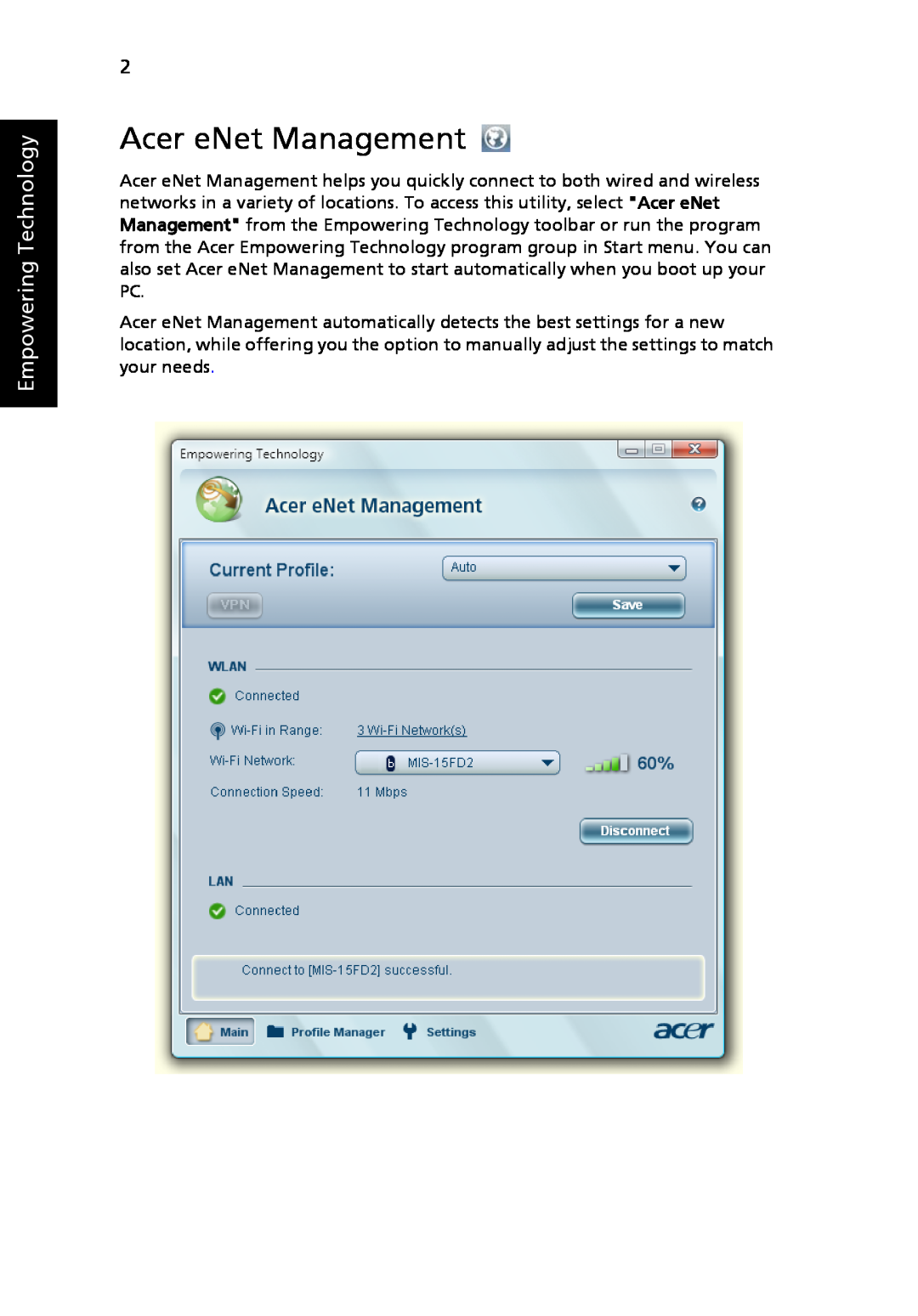 Acer 9120 manual Acer eNet Management, Empowering Technology 