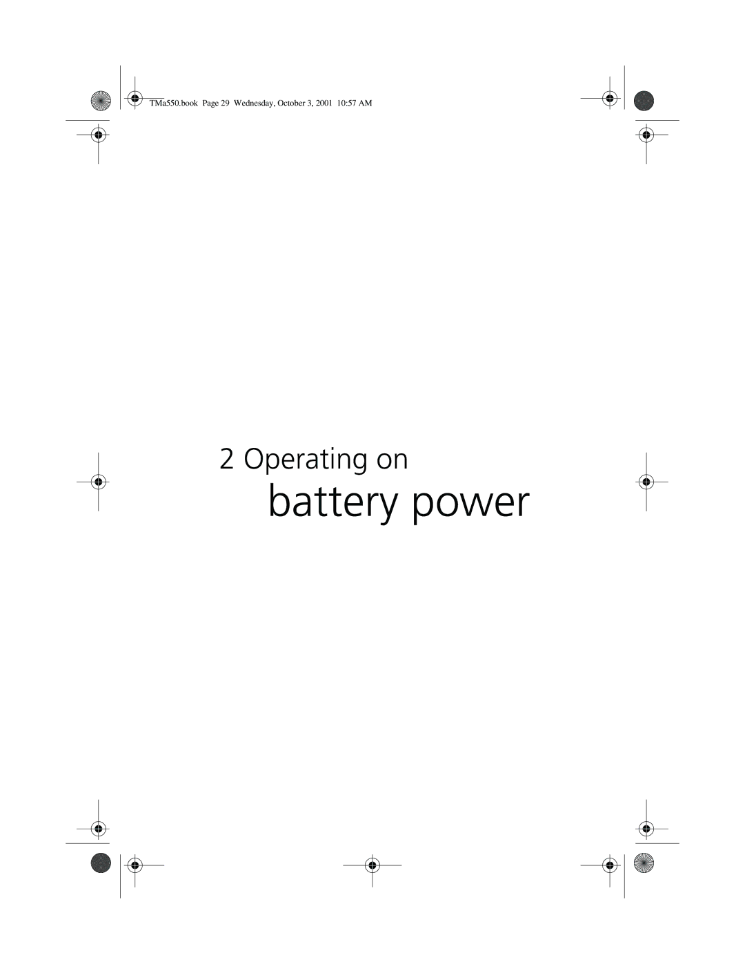 Acer a-550 Series manual Battery power 