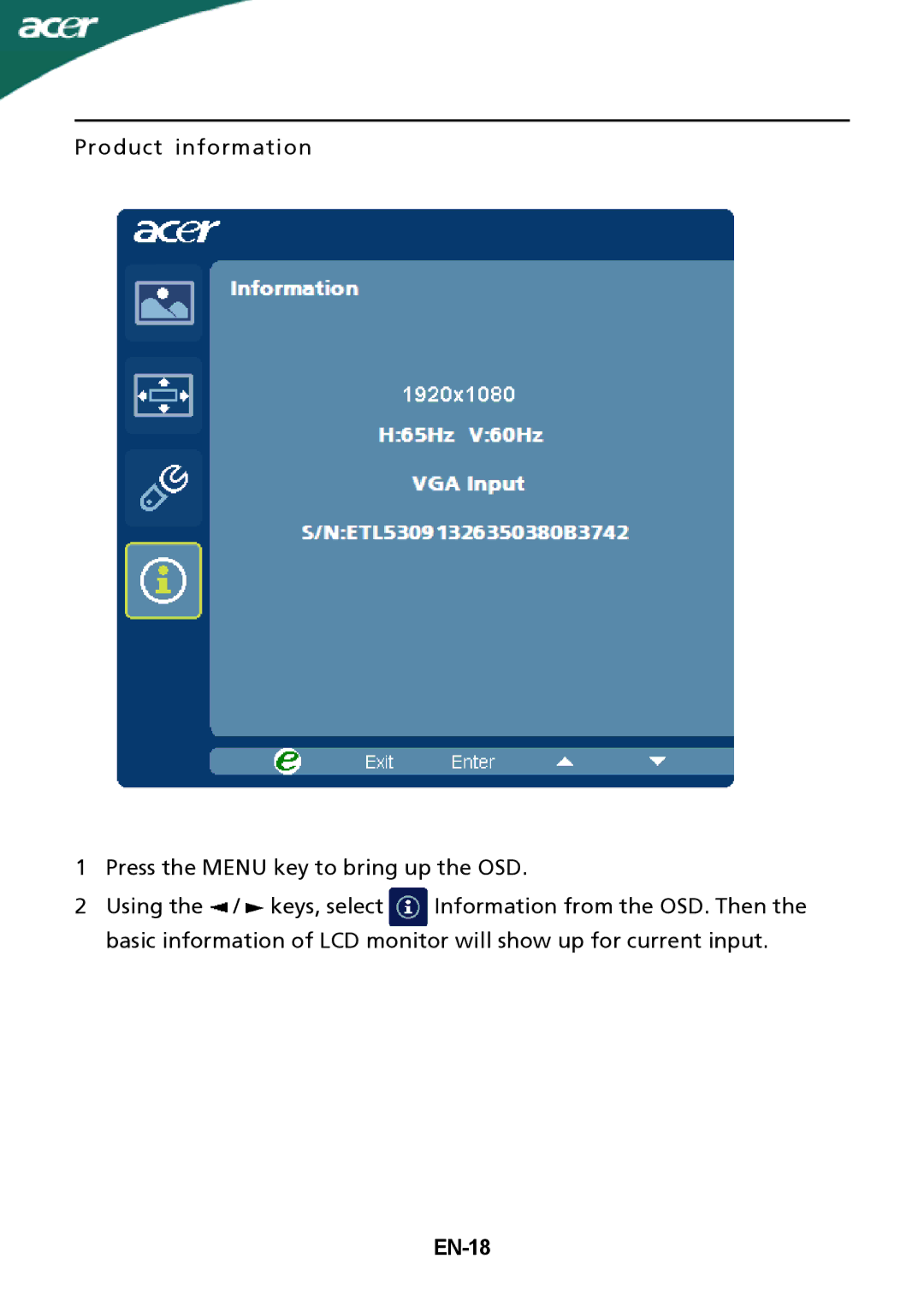 Acer DA-40A19, ADPC1940-EN-3, F PS 040- RAB manual EN-18 