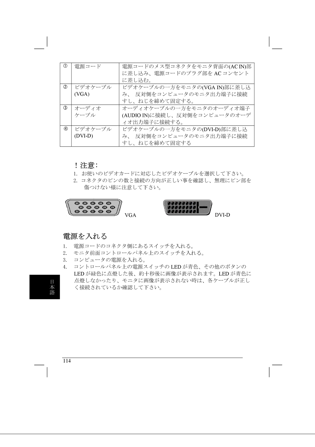 Acer AL2021 manual ！注意 