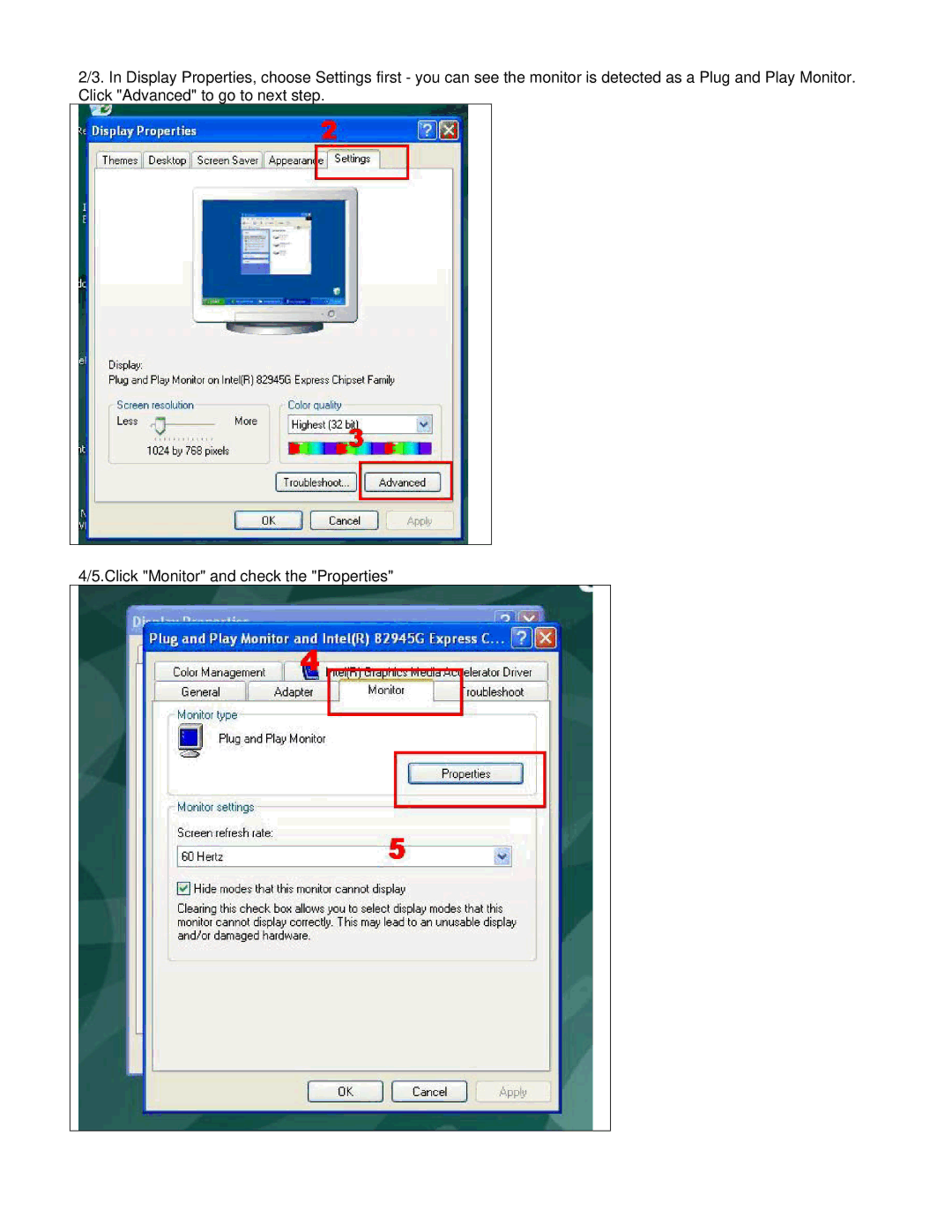 Acer AL2032 installation instructions 