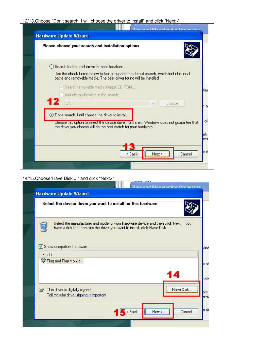 Acer AL2032 installation instructions 