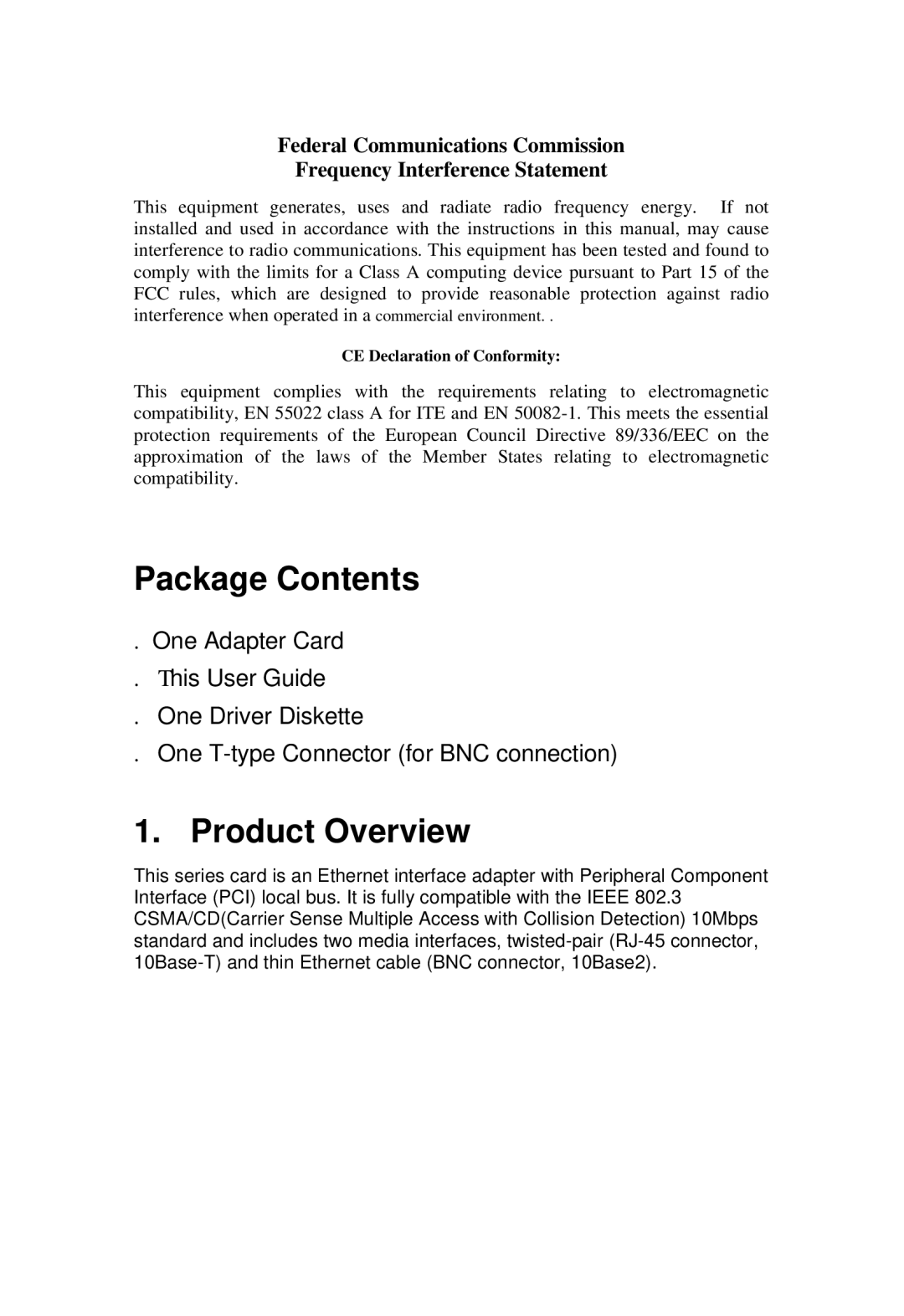 Acer ALN-201 manual Package Contents, Product Overview 