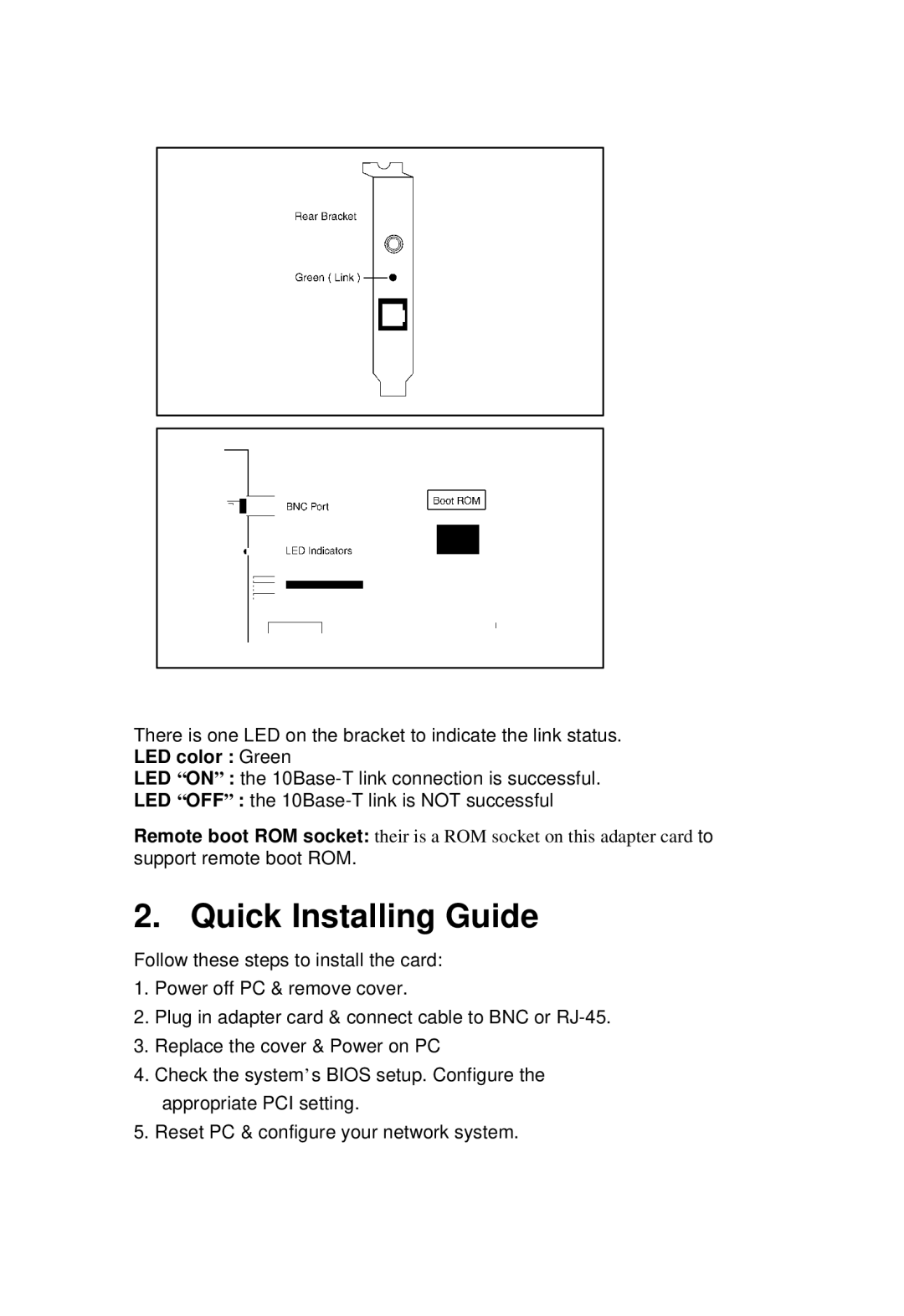 Acer ALN-201 manual Quick Installing Guide 