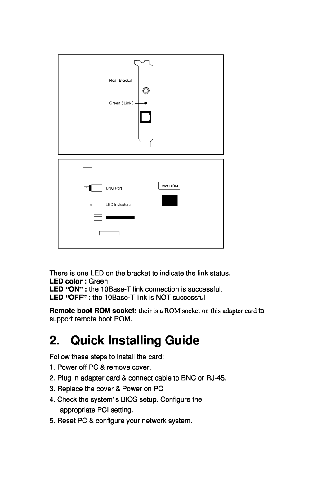 Acer ALN-201 manual Quick Installing Guide 