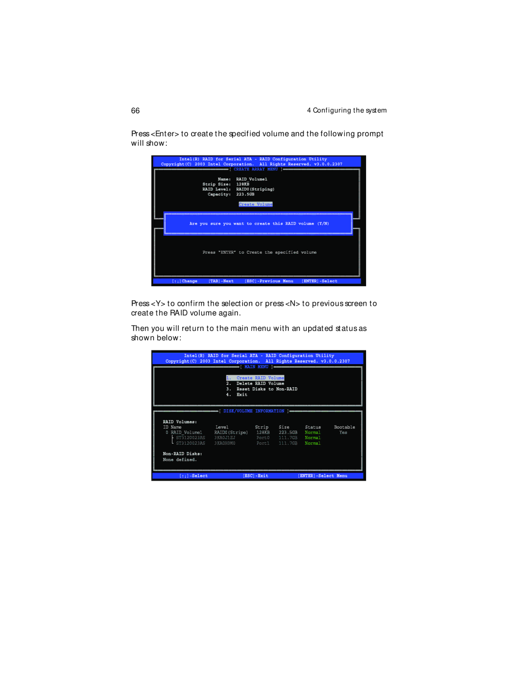 Acer Altos G310 manual Configuring the system 