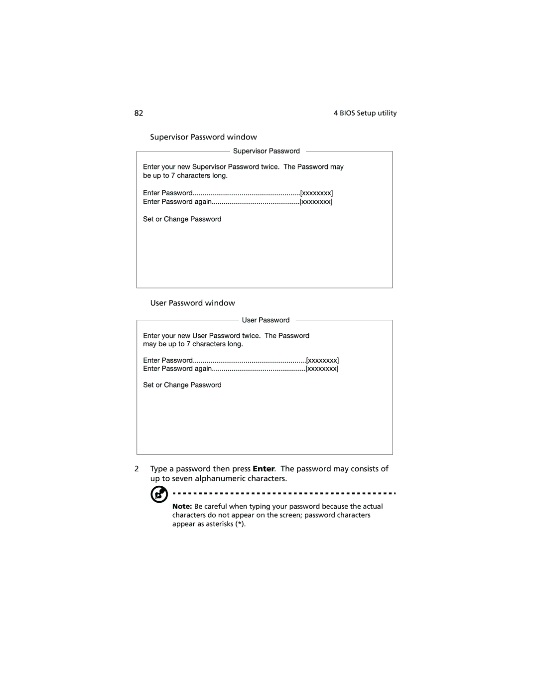 Acer Altos G500 manual Bios Setup utility 