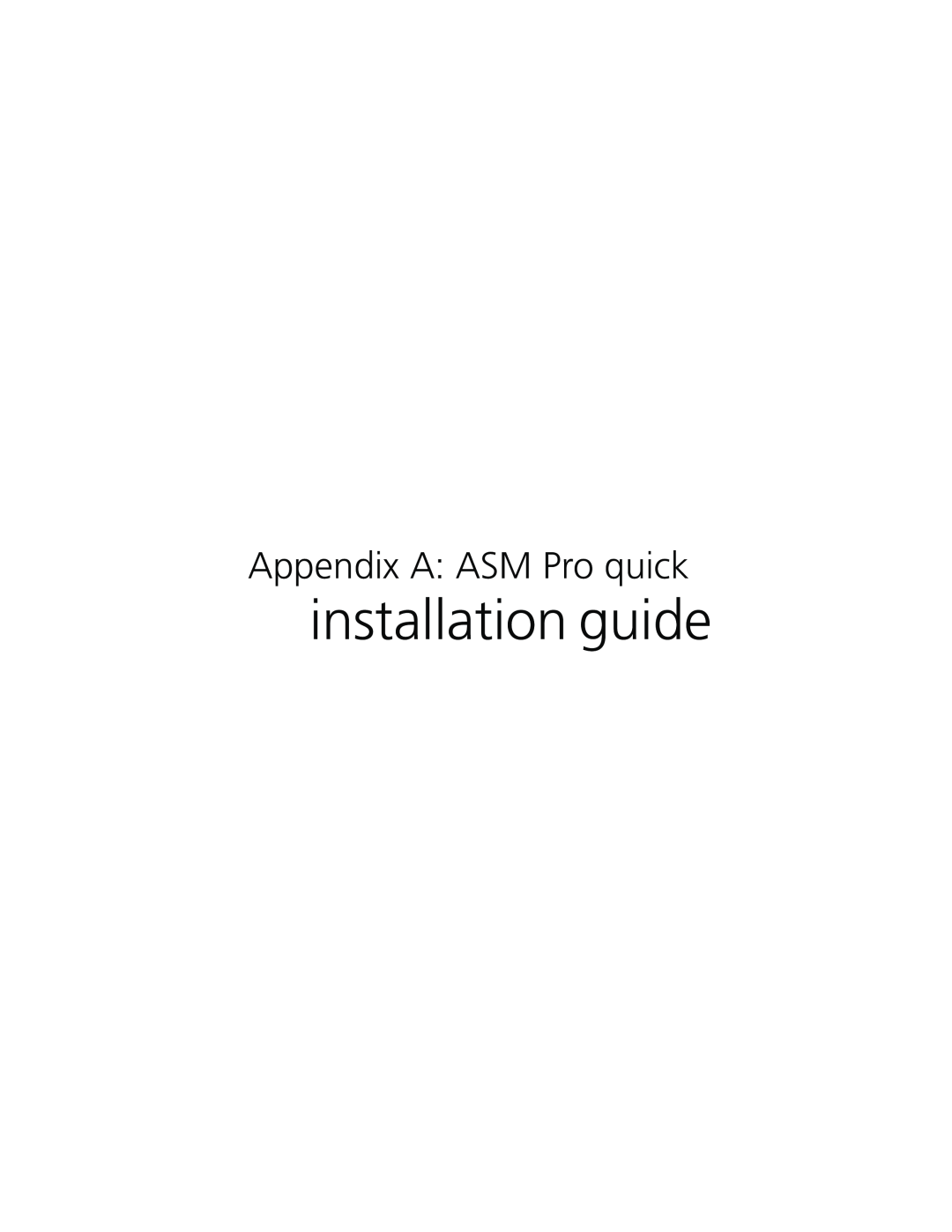 Acer Altos G610 manual installation guide, Appendix A ASM Pro quick 