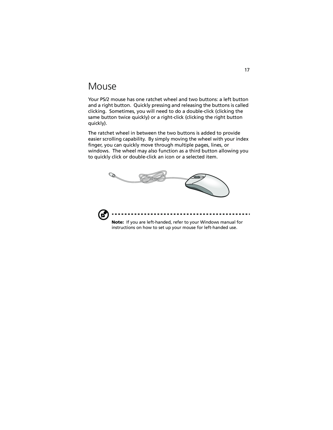 Acer Altos G610 manual Mouse 