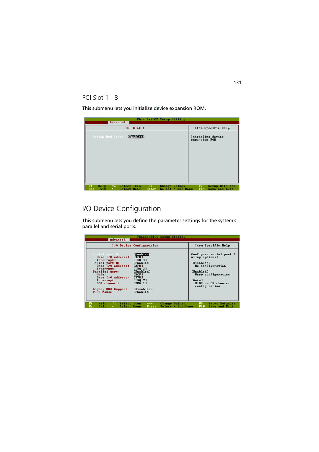 Acer Altos G900 manual Device Configuration, PCI Slot 1 