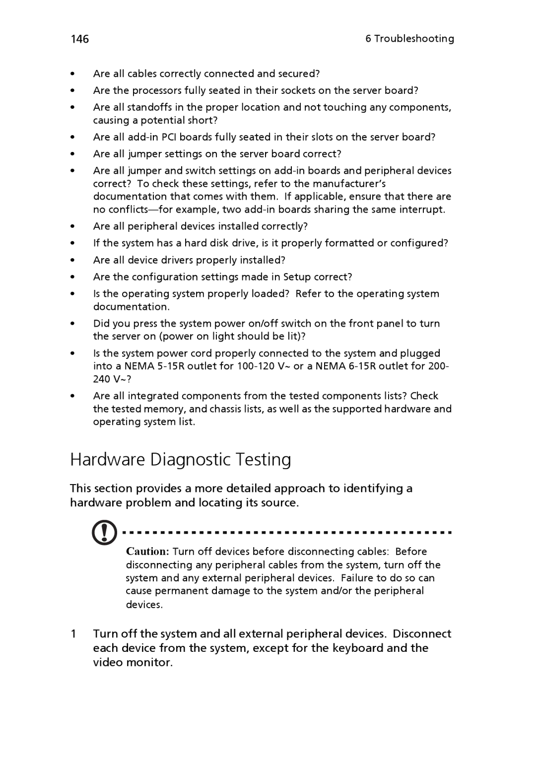 Acer Altos R510 manual Hardware Diagnostic Testing 