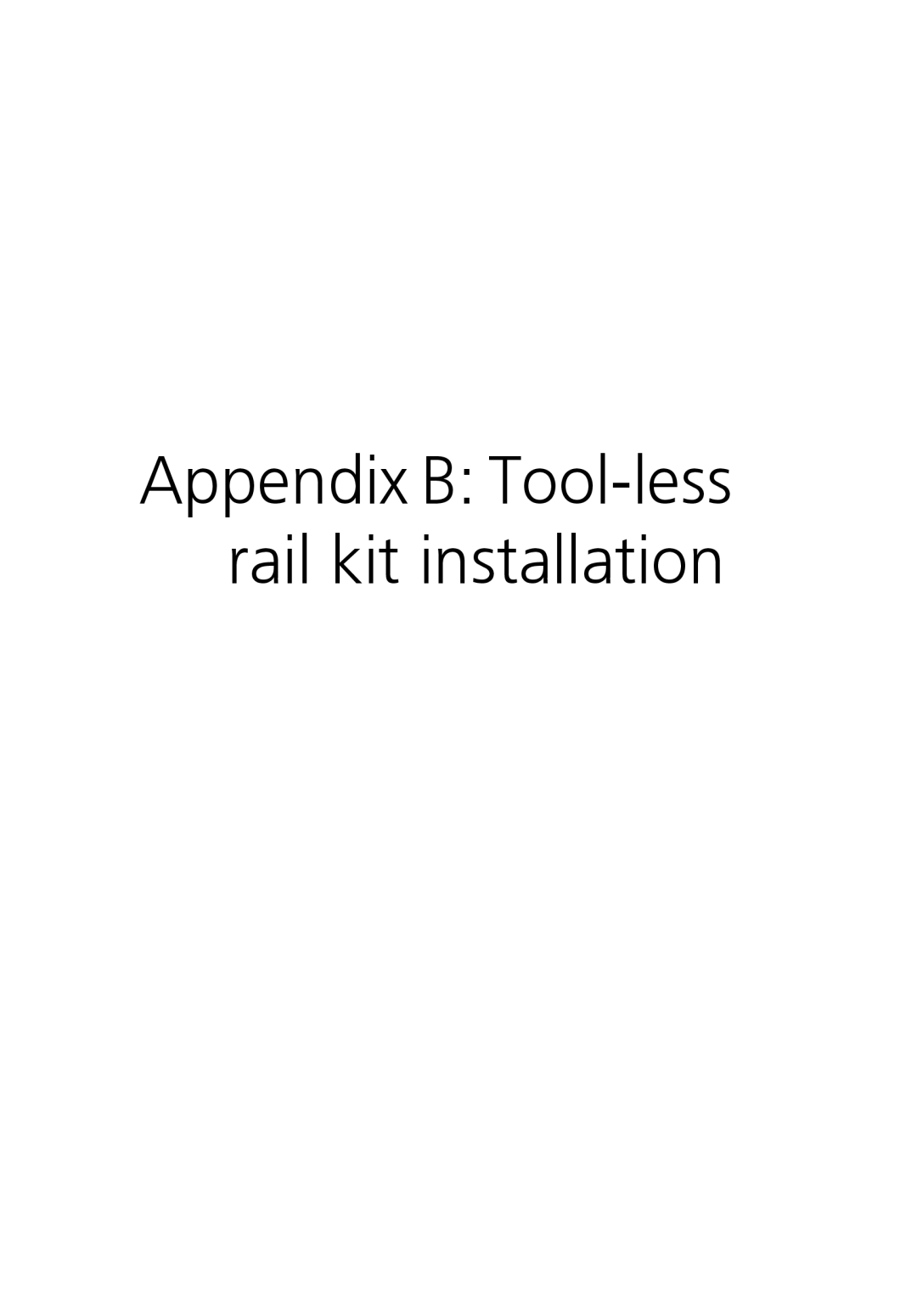 Acer Altos R510 manual Appendix B Tool-less rail kit installation 