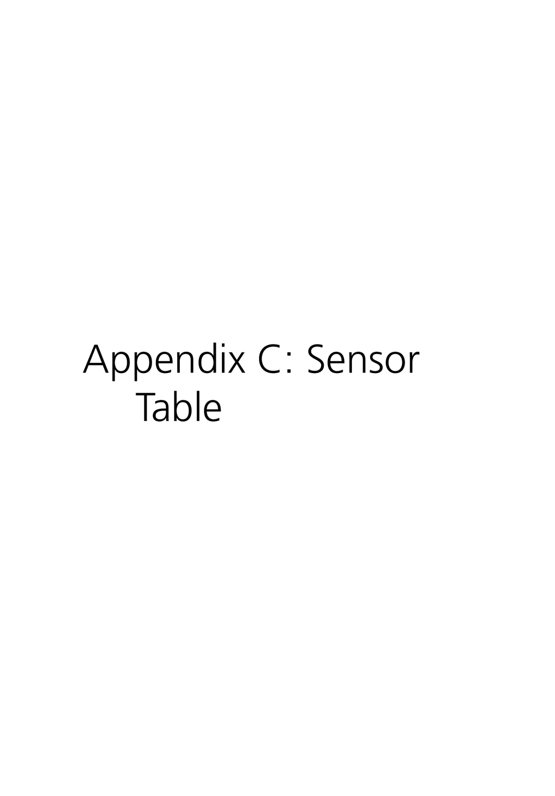 Acer Altos R510 manual Appendix C Sensor Table 