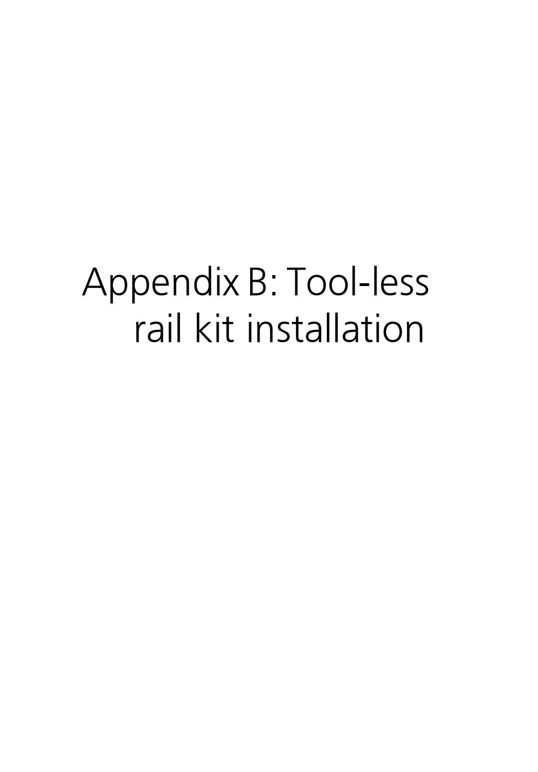 Acer Altos R710 manual Appendix B Tool-less rail kit installation 