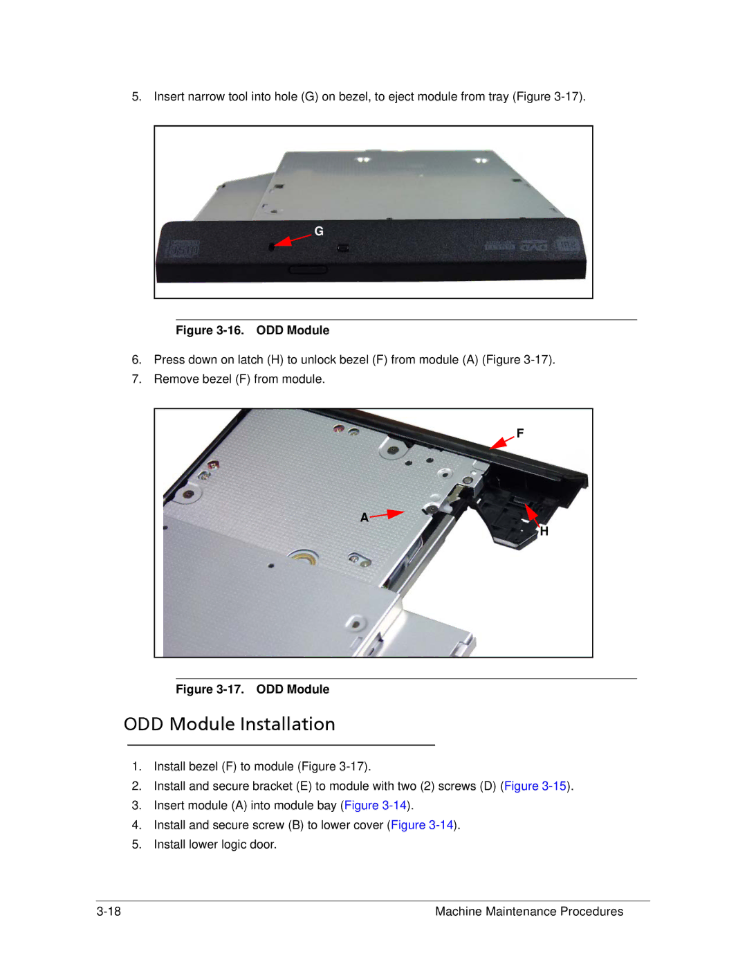 Acer AS5333 manual ODD Module Installation 