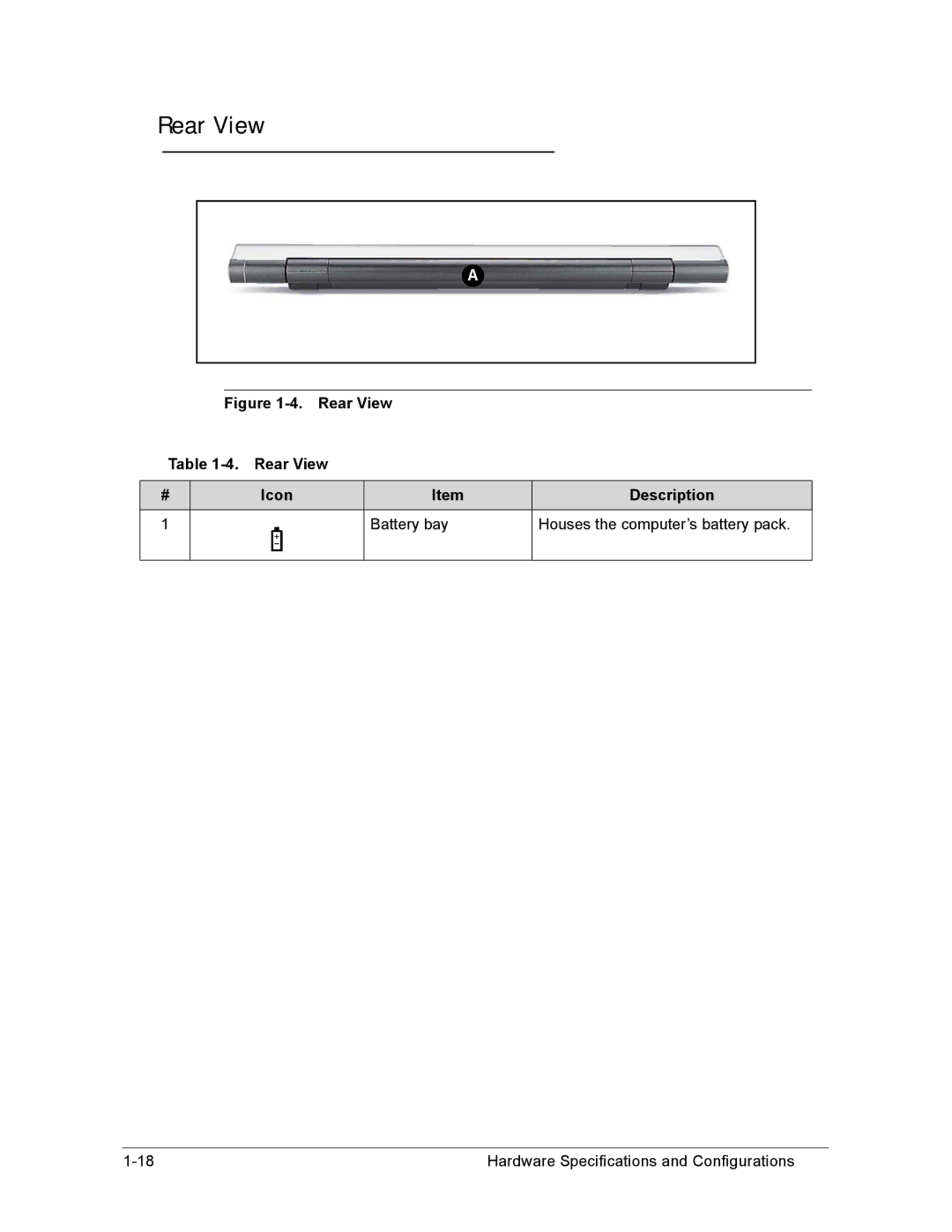 Acer AS8950G manual Rear View 