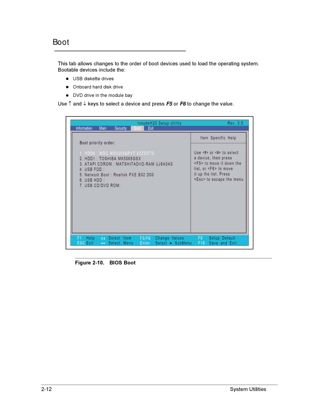 Acer AS8950G manual Bios Boot 