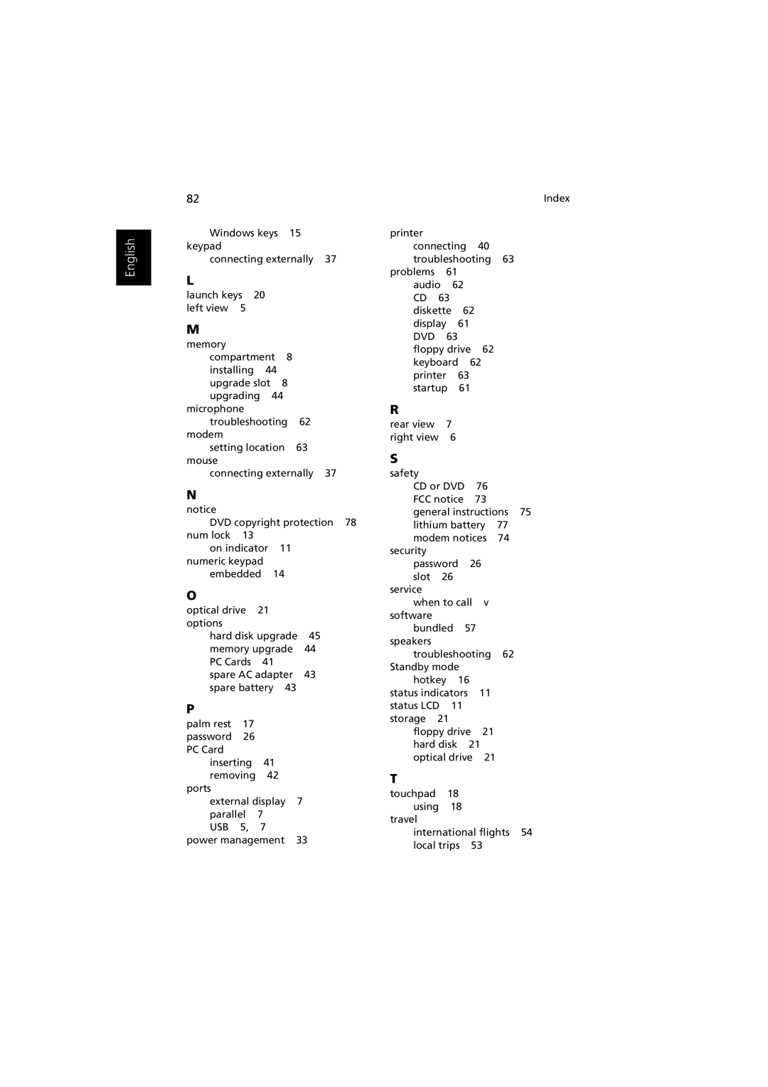 Acer Aspire 1350 manual English 