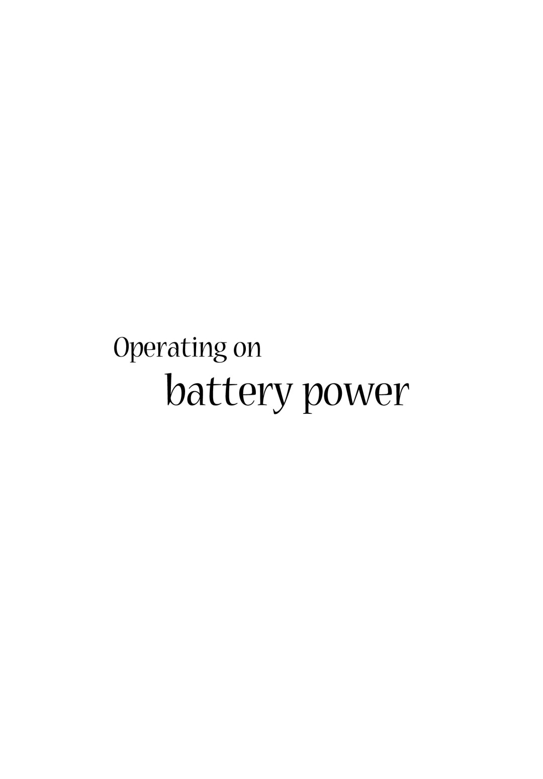 Acer Aspire 2000 manual Battery power 