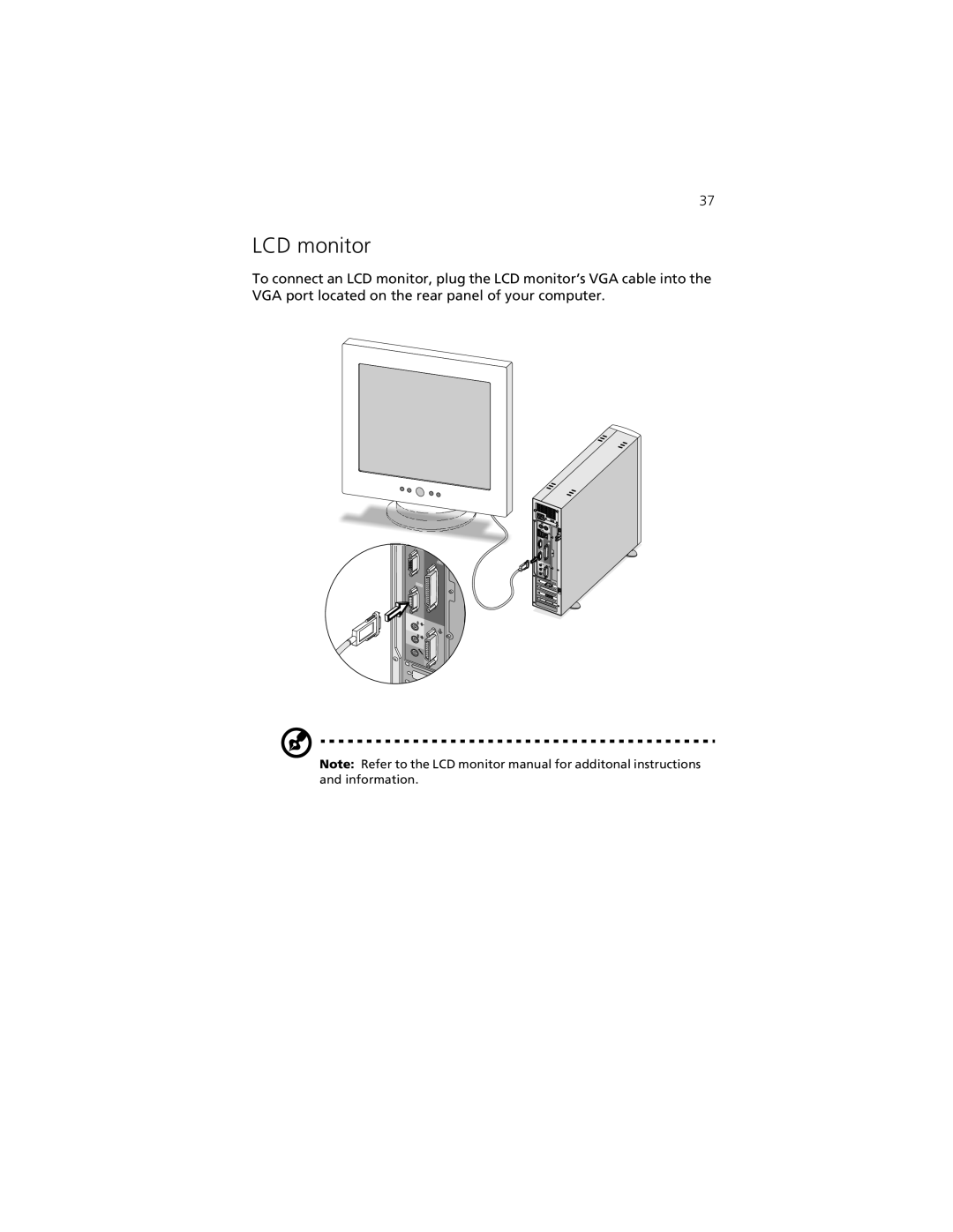 Acer Aspire 3300S manual LCD monitor 