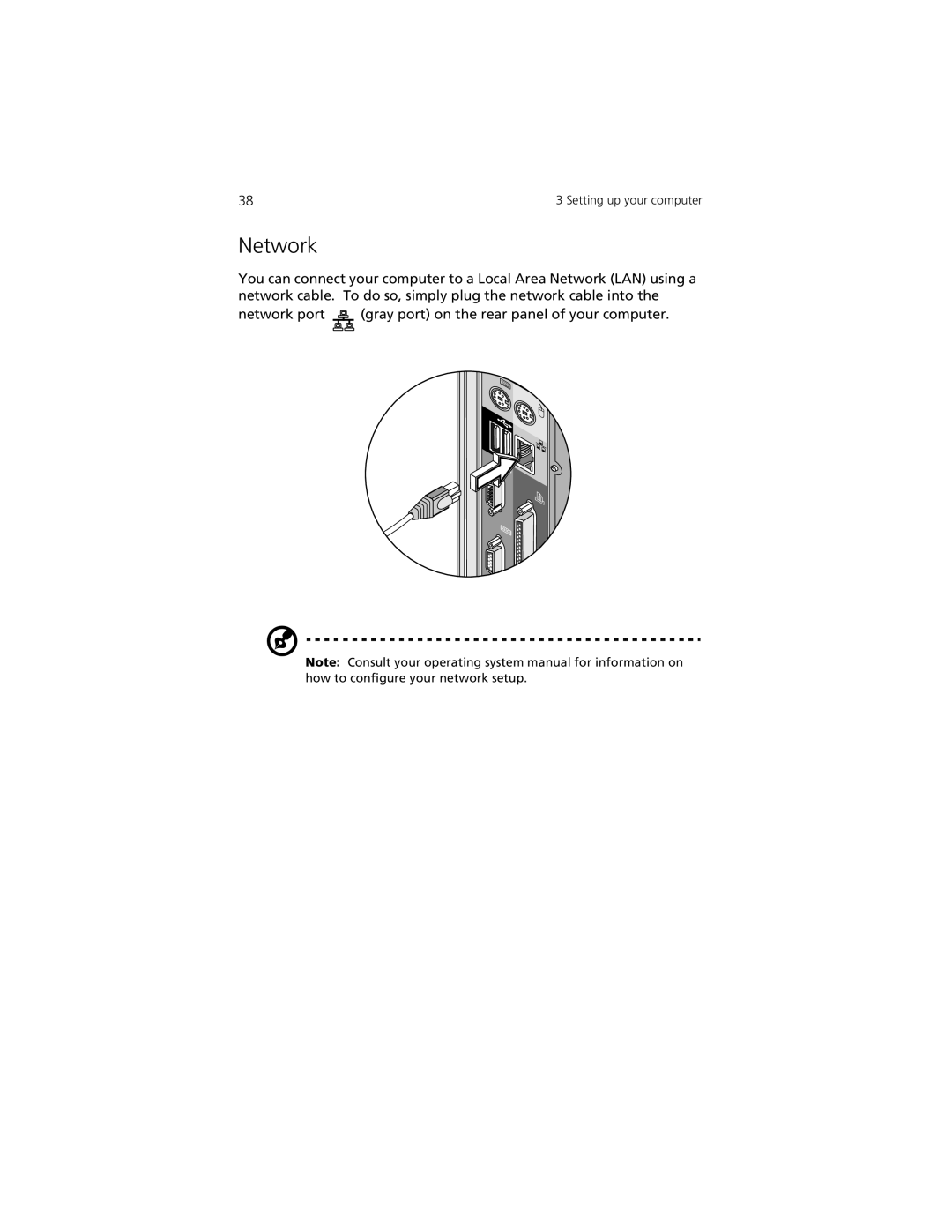 Acer Aspire 3300S manual Network 