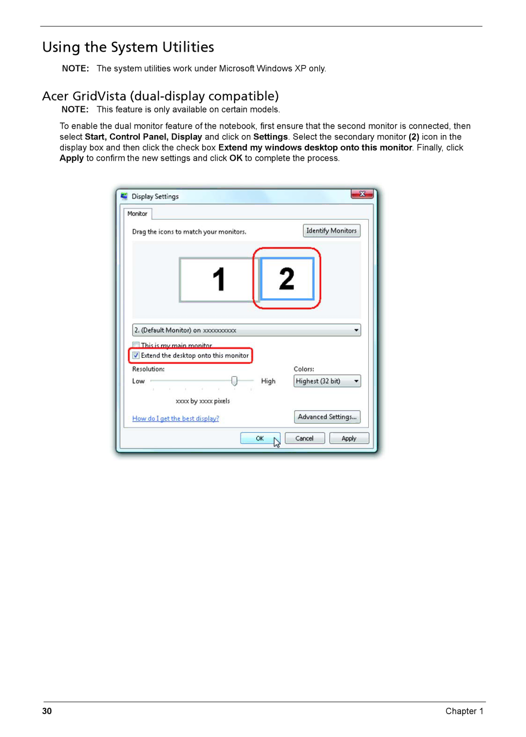 Acer Aspire 6935G manual Using the System Utilities, Acer GridVista dual-display compatible 