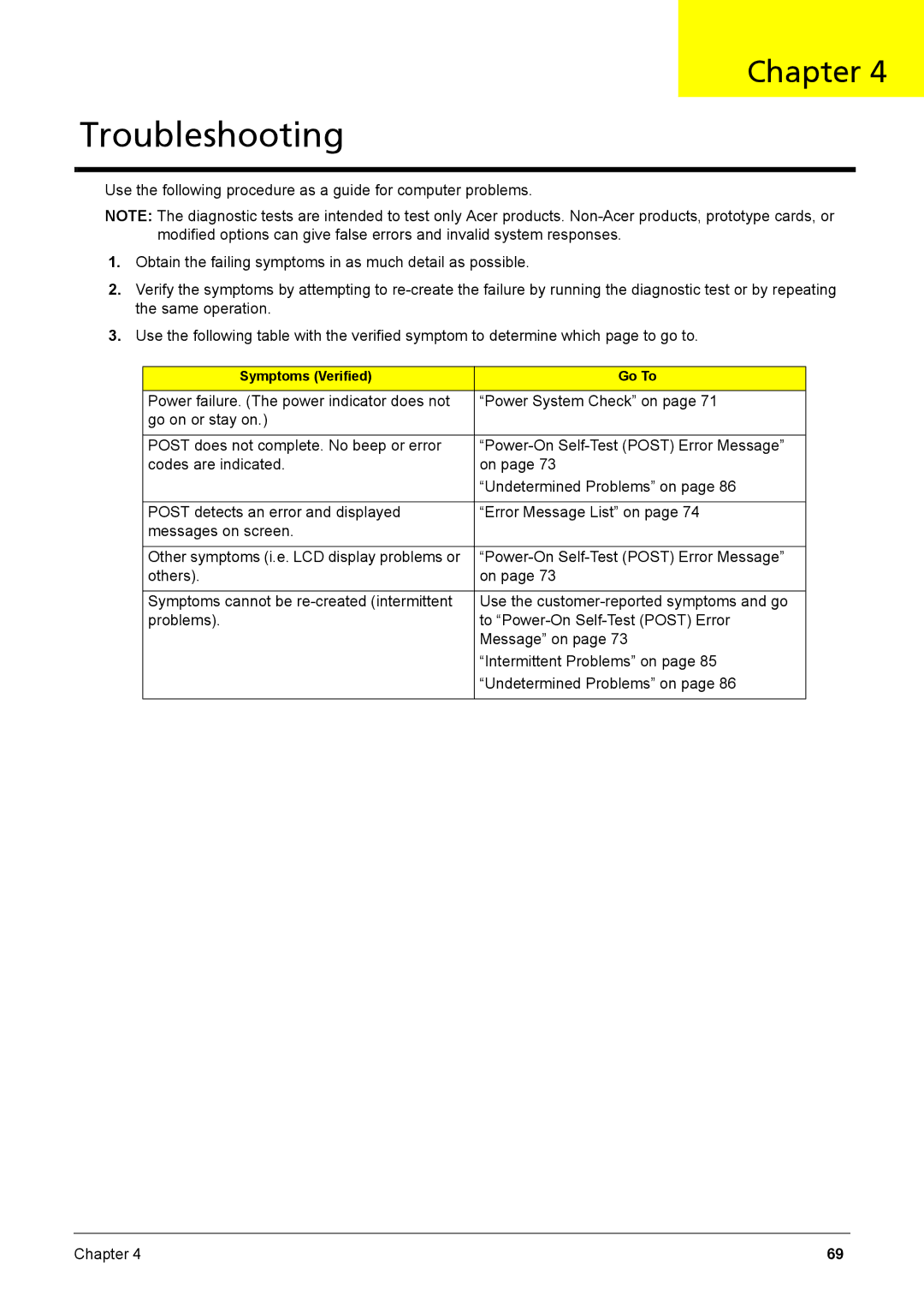 Acer Aspire 6935G manual Troubleshooting 