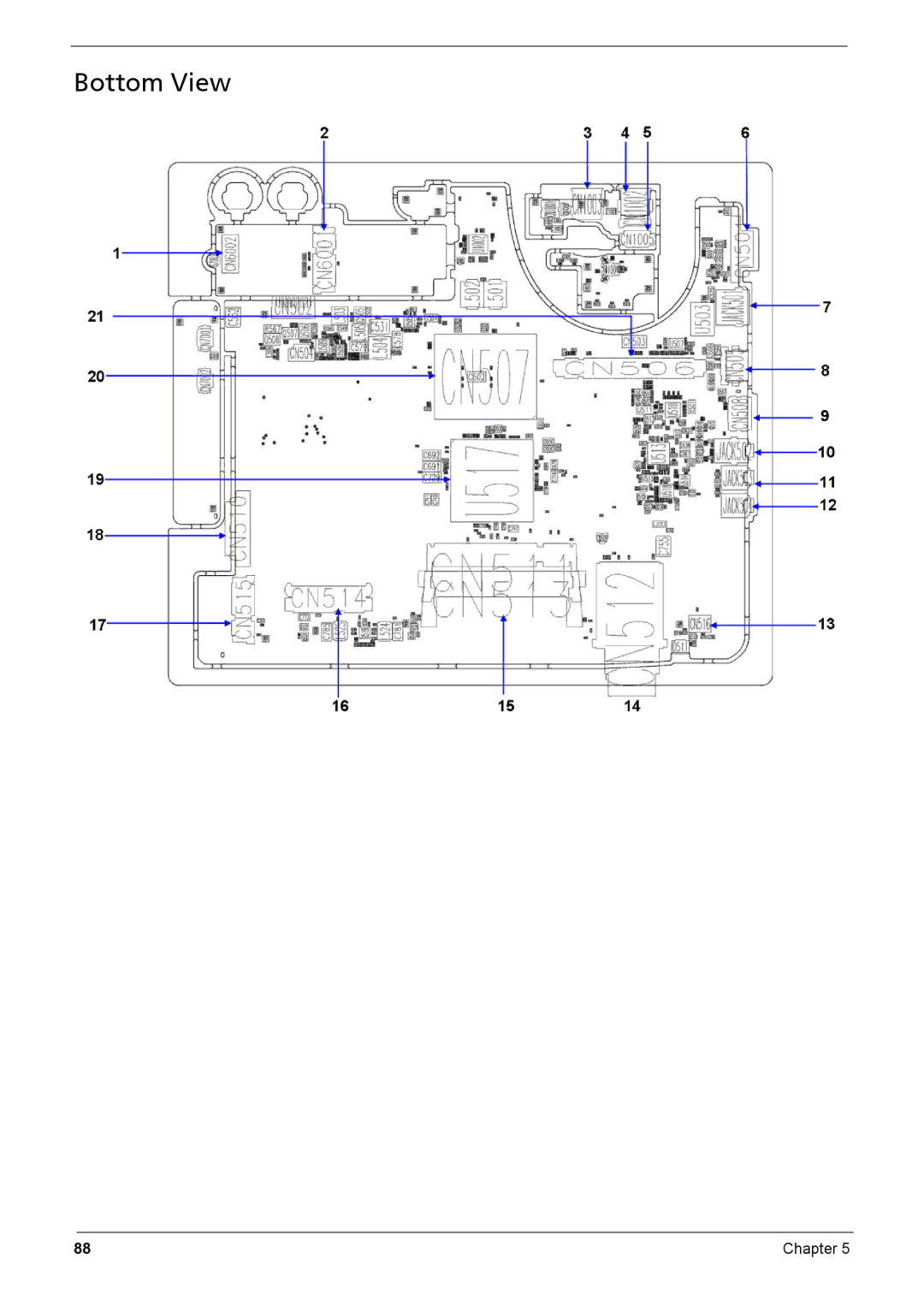 Acer Aspire 6935G manual Bottom View 