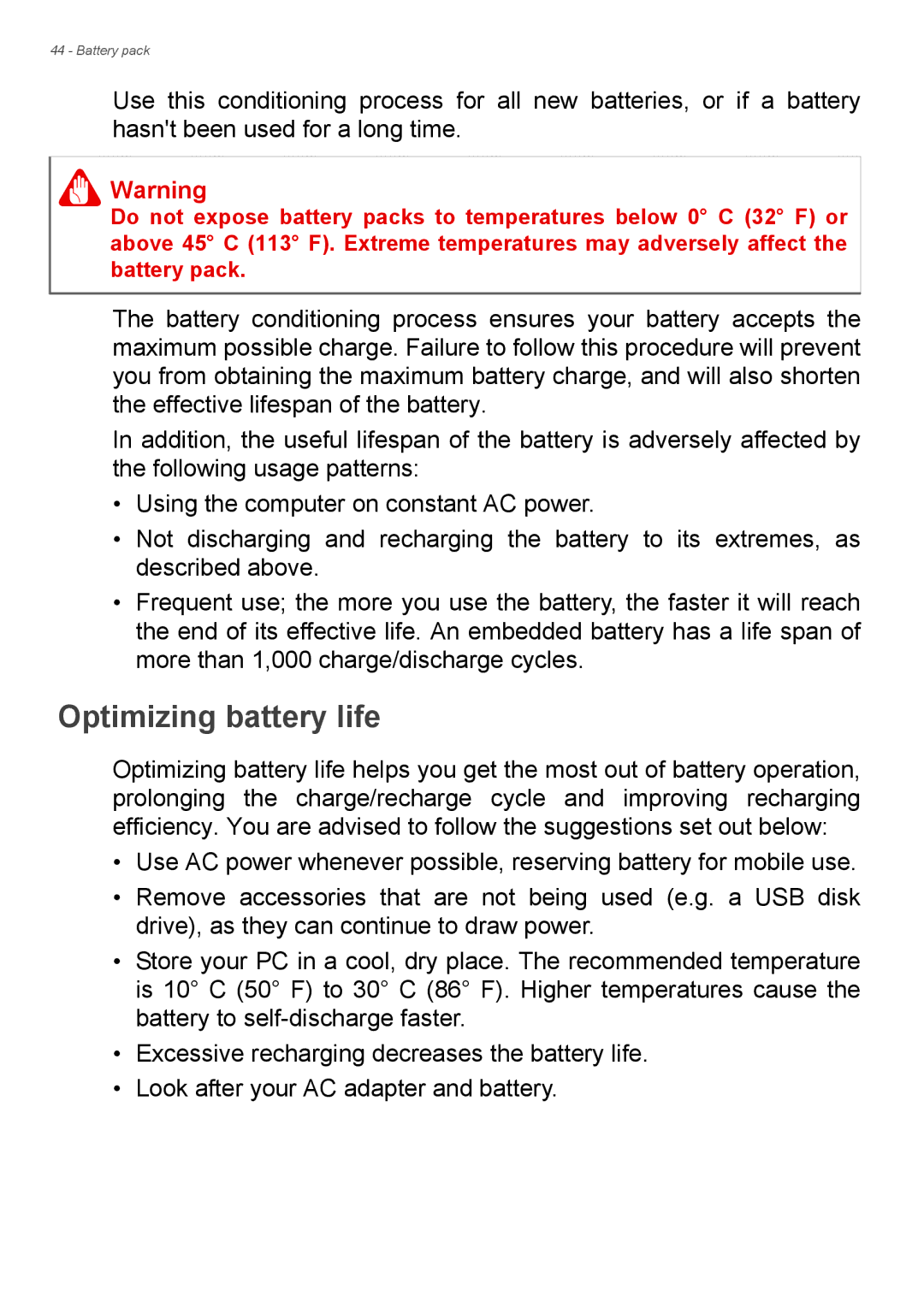 Acer Aspire ES1-711 user manual Optimizing battery life 