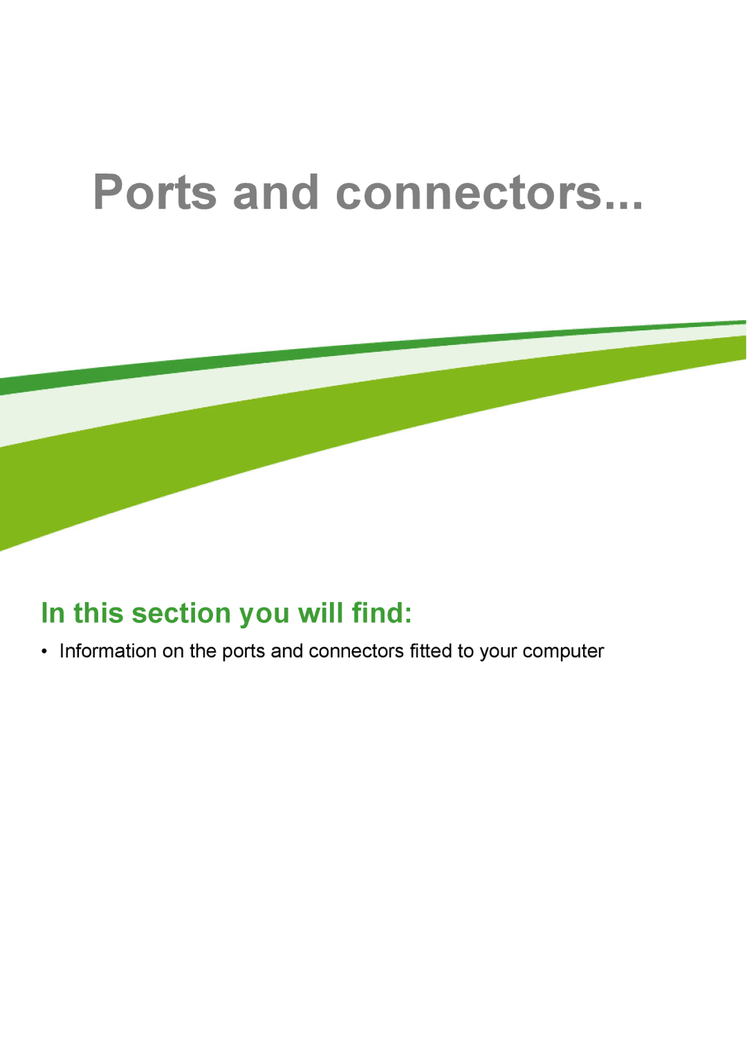 Acer Aspire ES1-711 user manual Ports and connectors 