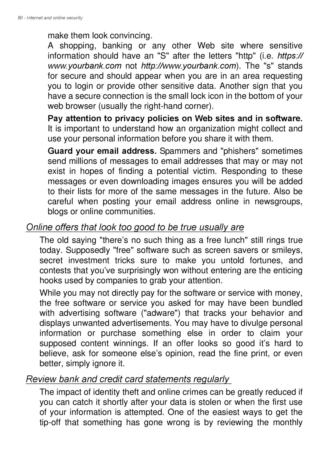 Acer Aspire ES1-711 user manual Online offers that look too good to be true usually are 