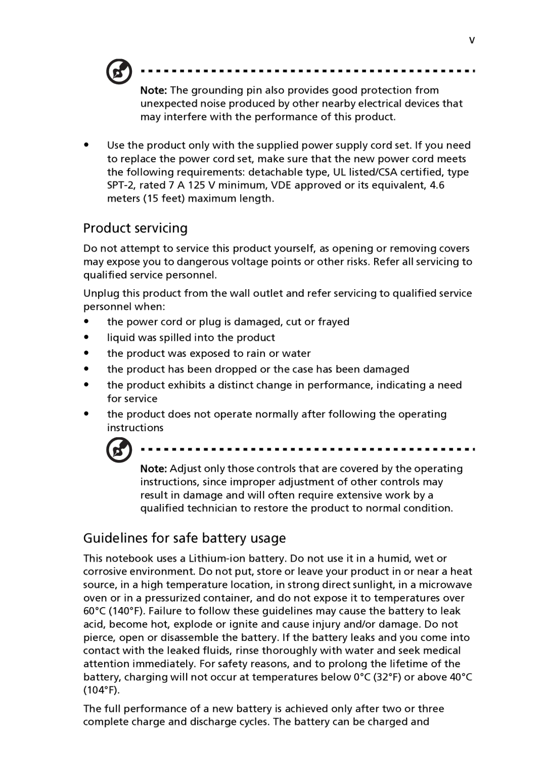 Acer LU.SGA0D.068, Aspire One AO722-0473, LU.SGA0D.066, one manual Product servicing, Guidelines for safe battery usage 