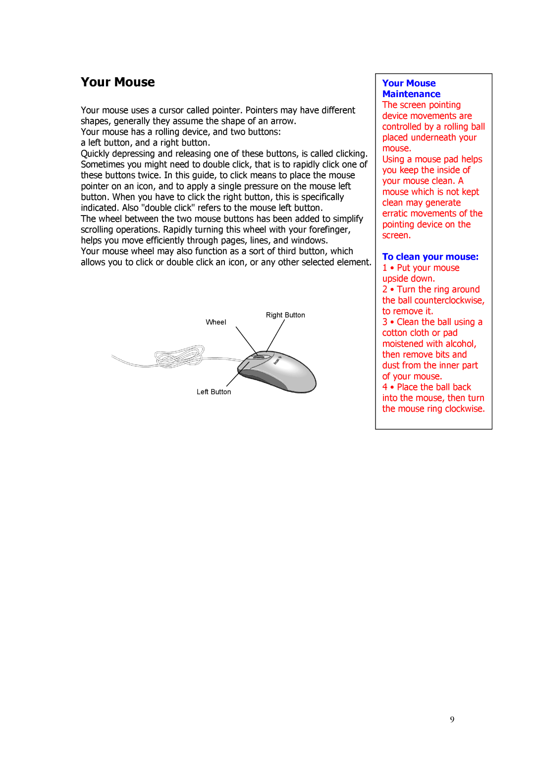 Acer Aspire manual Your Mouse Maintenance 