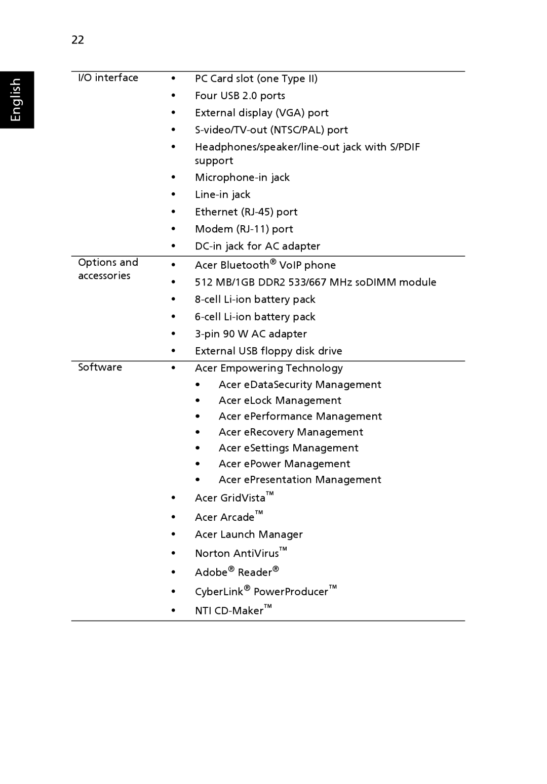 Acer Aspire7000, 9300 manual English 