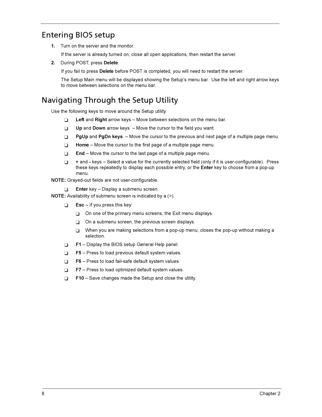 Acer ASX3200, ASX1200 manual Entering Bios setup, Navigating Through the Setup Utility 