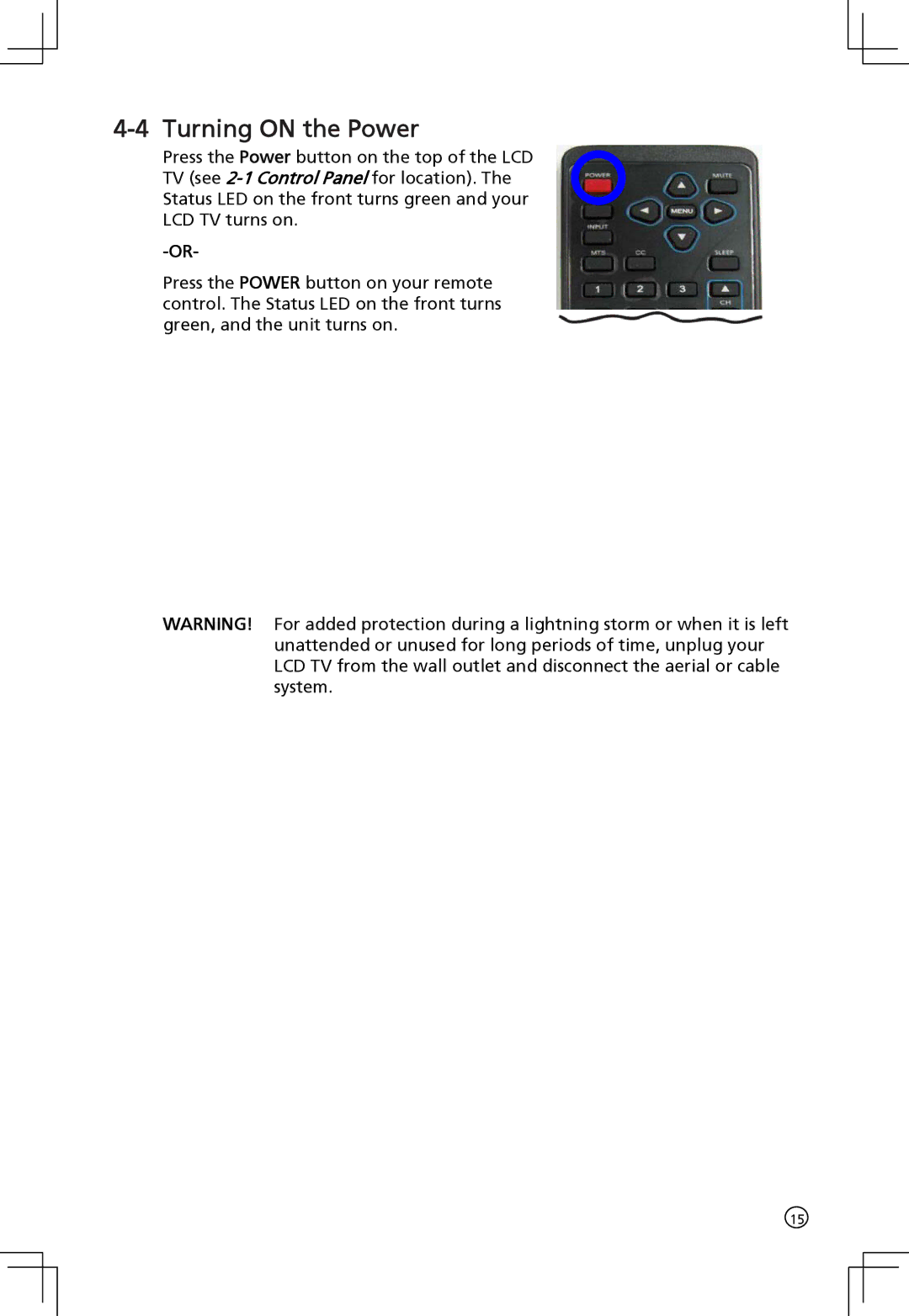 Acer AT2001 manual Turning on the Power 