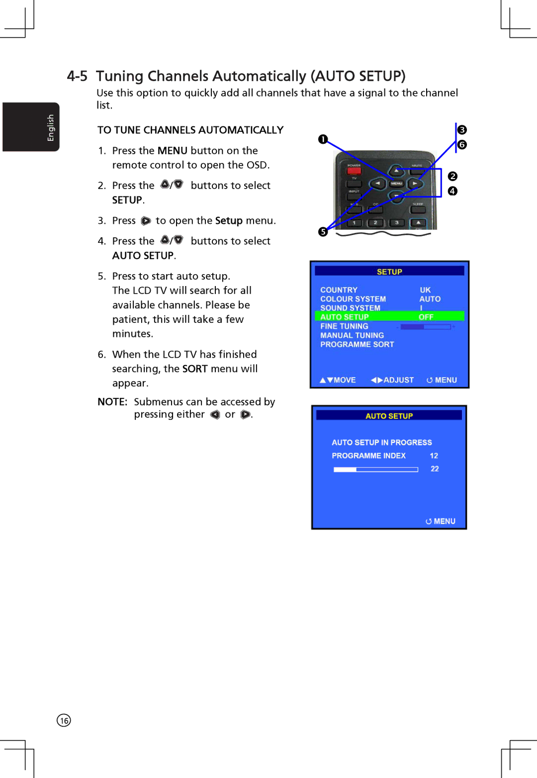 Acer AT2001 manual Tuning Channels Automatically Auto Setup 