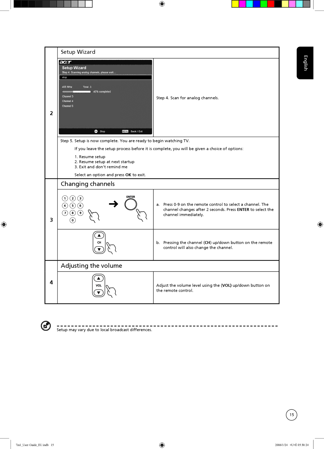 Acer AT2604, AT3204, AT2703, AT3704, AT3202, AT2602, AT2704 important safety instructions Changing channels, Adjusting the volume 