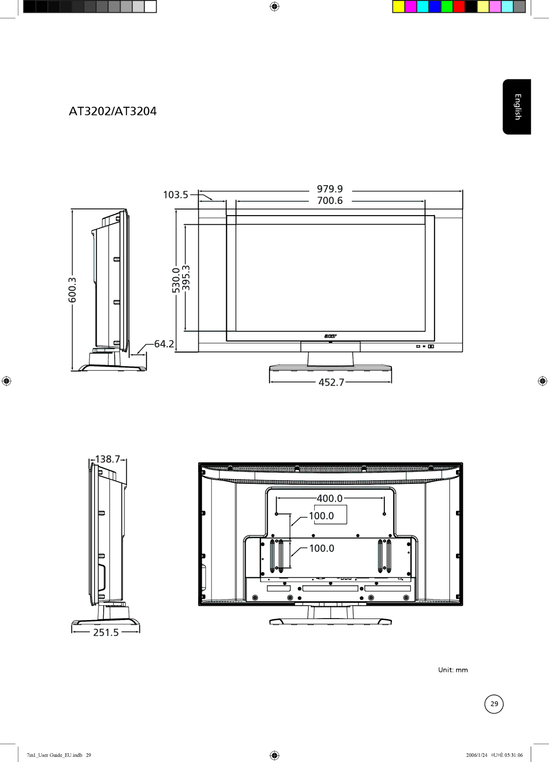 Acer AT2604, AT2703, AT3704, AT2602, AT2704 important safety instructions AT3202/AT3204 