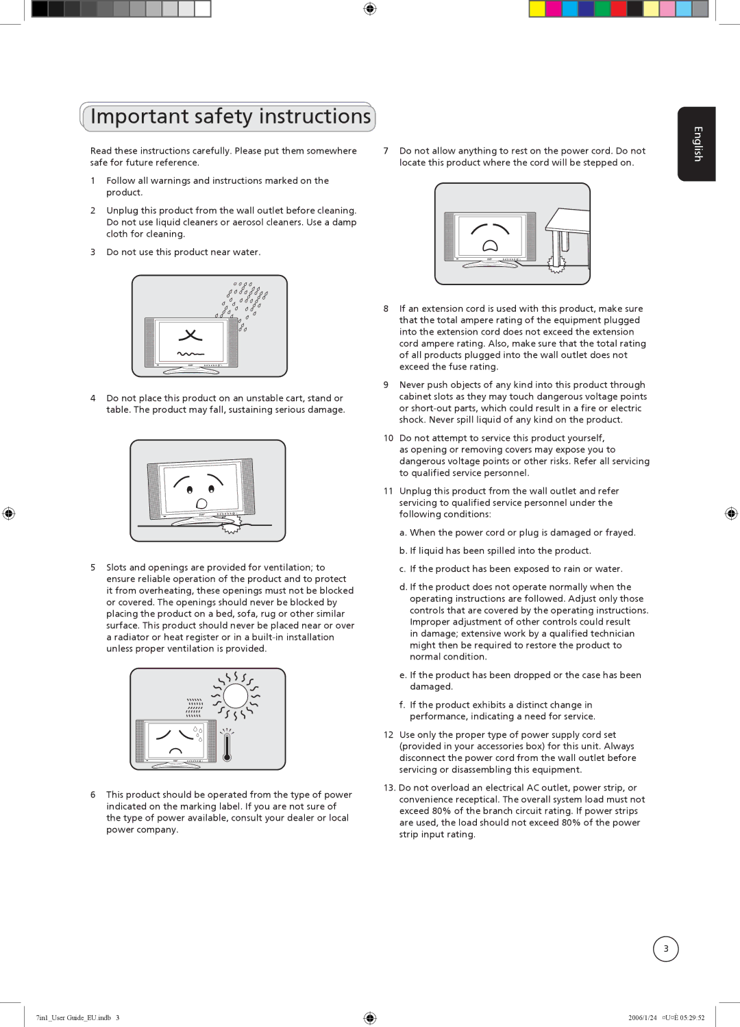 Acer AT3704, AT3204, AT2604, AT2703, AT3202, AT2602, AT2704 important safety instructions Important safety instructions 